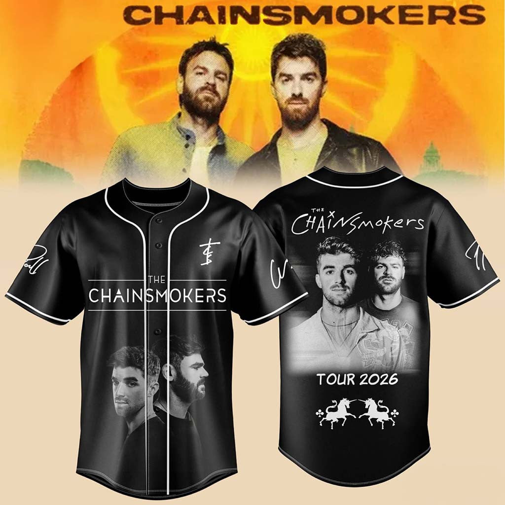 The Chainsmokers Tour 2026 Baseball Jersey The Chainsmokers Merch EDM Fan Apparel Gift Ideas - Merchluma