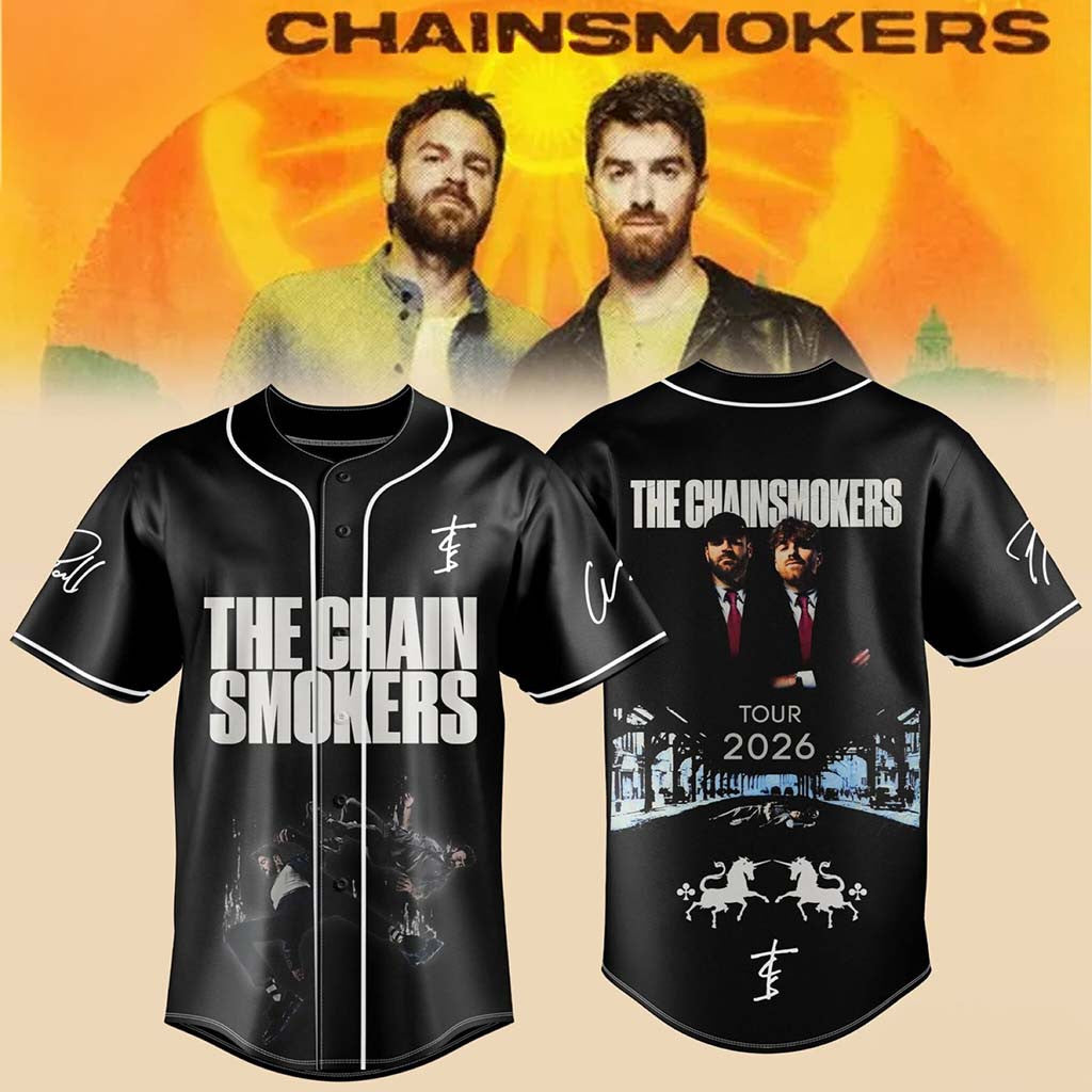 The Chainsmokers Tour 2026 Baseball Jersey The Chainsmokers Merch Gift For EDM Fans - Merchluma