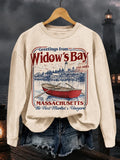 Womens Greetings From Widow Bay Halloween Horror Sweatshirt Unique Birthday Gift For Him - Merchluma