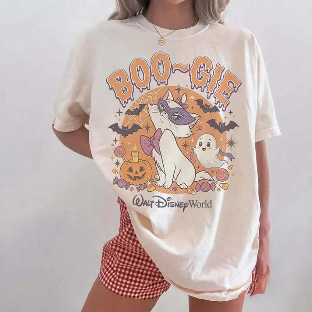 Vintage Boo Gie Marie Halloween Shirt The Aristocats Spooky Kitten Tee Halloween Gift Ideas - Merchluma