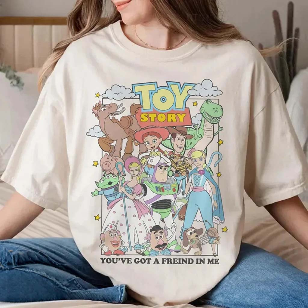 Retro You've Got A Friend In Me Toy Story T-Shirt Toy Story Shirt Present For Besties - Merchluma