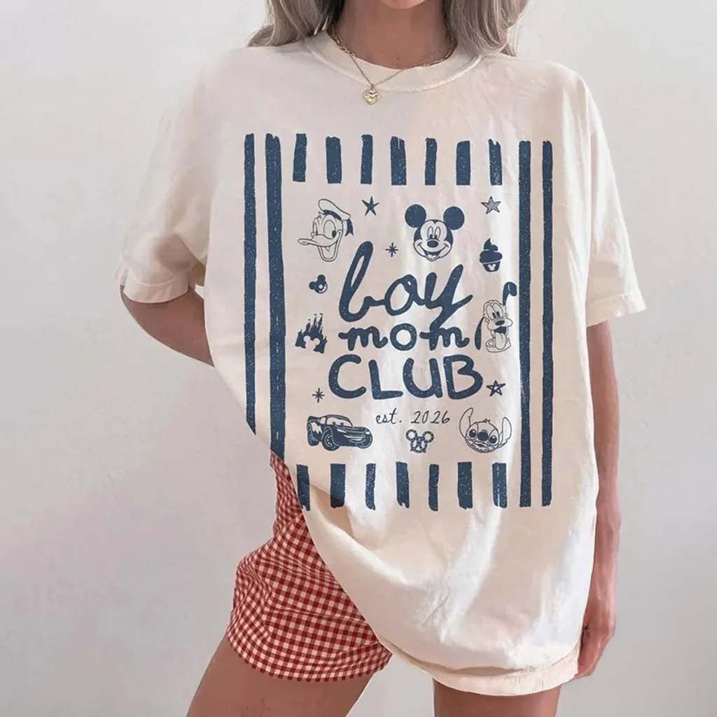 Vintage D Boy Mom Club Shirt Mickey Mom Shirt Cute Mickey Mama Gift Ideas - Merchluma