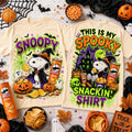 Snoopy X Pringles Halloween This Is My Spooky Snackin' T-Shirt Spooky Season Outfits BFF Gifts - Merchluma