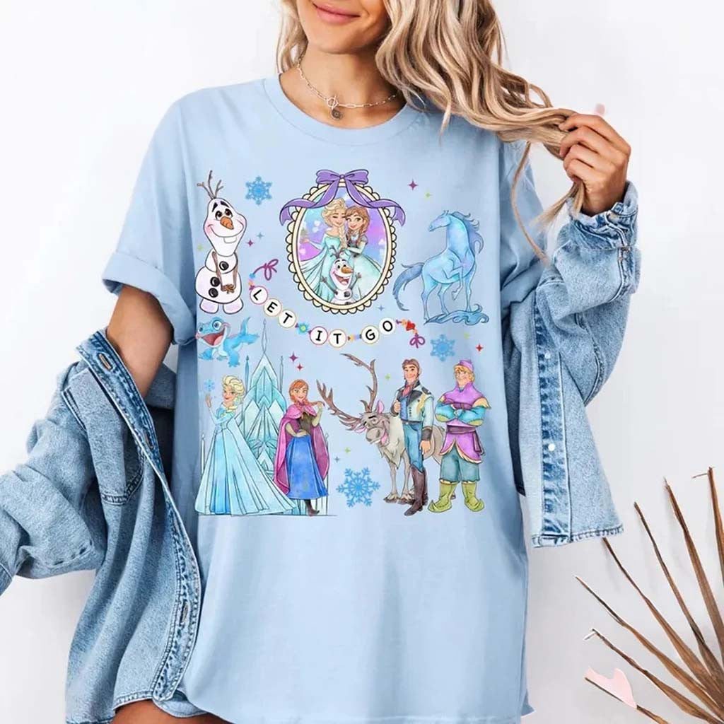 Princess Elsa T-Shirt Let It Go Shirt Frozen Merch Best Birthday Gift For Daughters - Merchluma