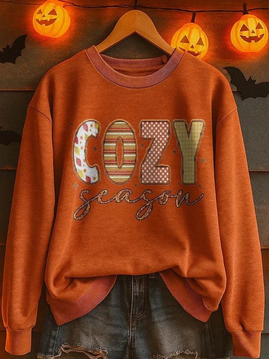 Cozy Season Sweatshirt Autumn Halloween Clothing Unique Birthday Gift For Wife - Merchluma