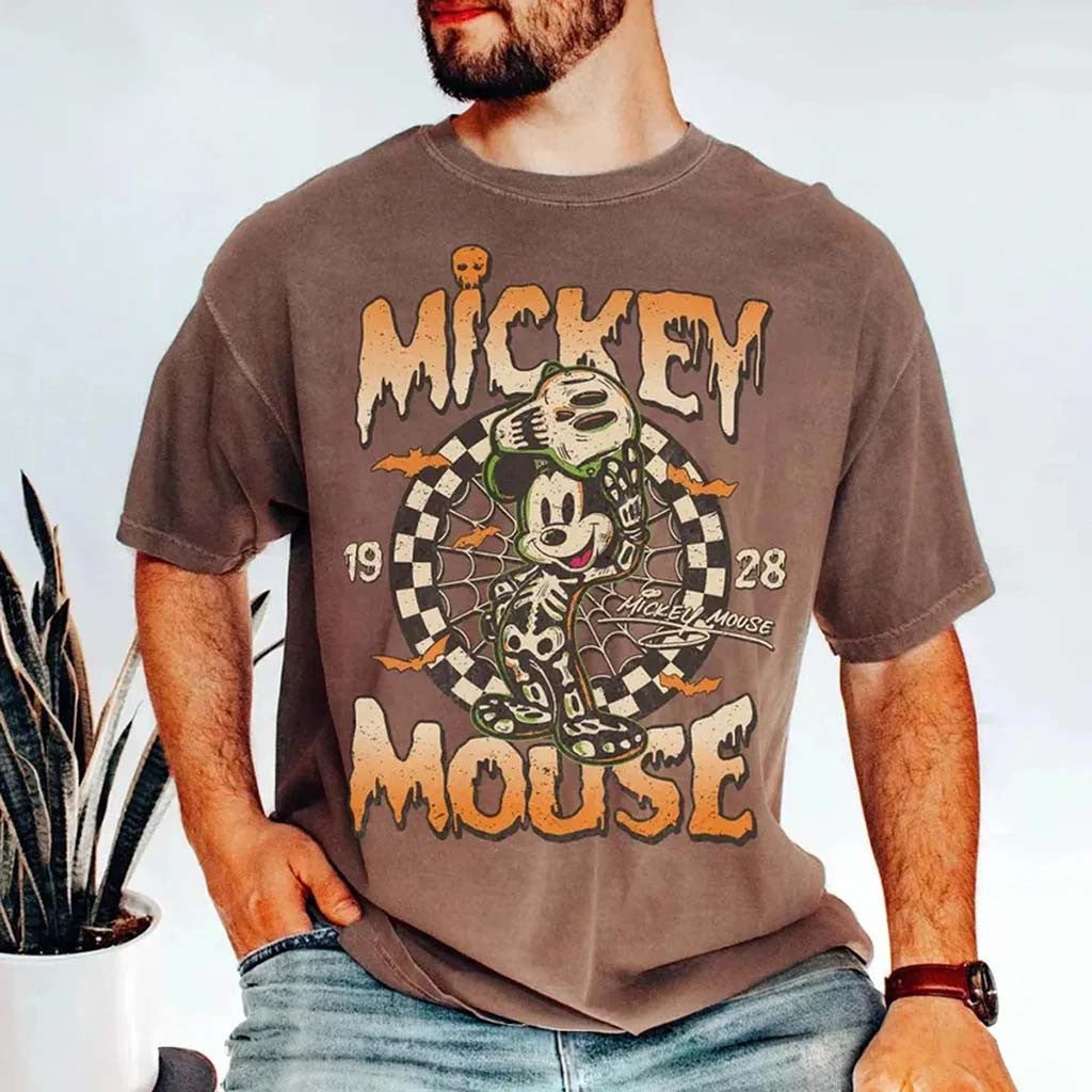 Mickey Mouse Skeleton Costume T-Shirt Halloween Horror Nights Apparel Gift For Friends - Merchluma
