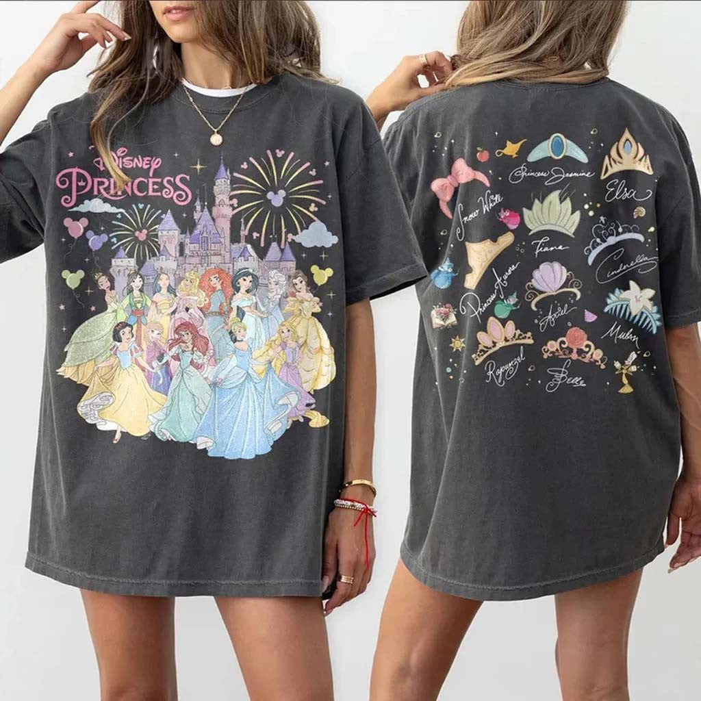 Retro D Princess Shirt Disneyworld Group Trip Tee Birthday Gift For Daughters - Merchluma