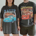 Retro Lightning Mcqueen Sally Couple Shirt D Cars Matching Tee Best Gift For Couples - Merchluma