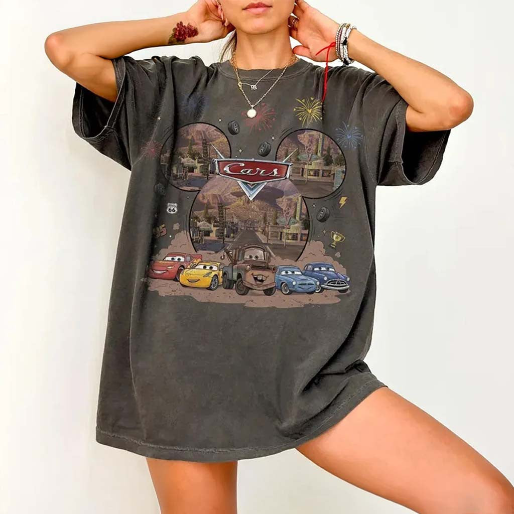 Vintage D Cars Shirt Retro McQueen Graphic Tee Vacation Trip Clothing 2026 Gift For Sisters - Merchluma
