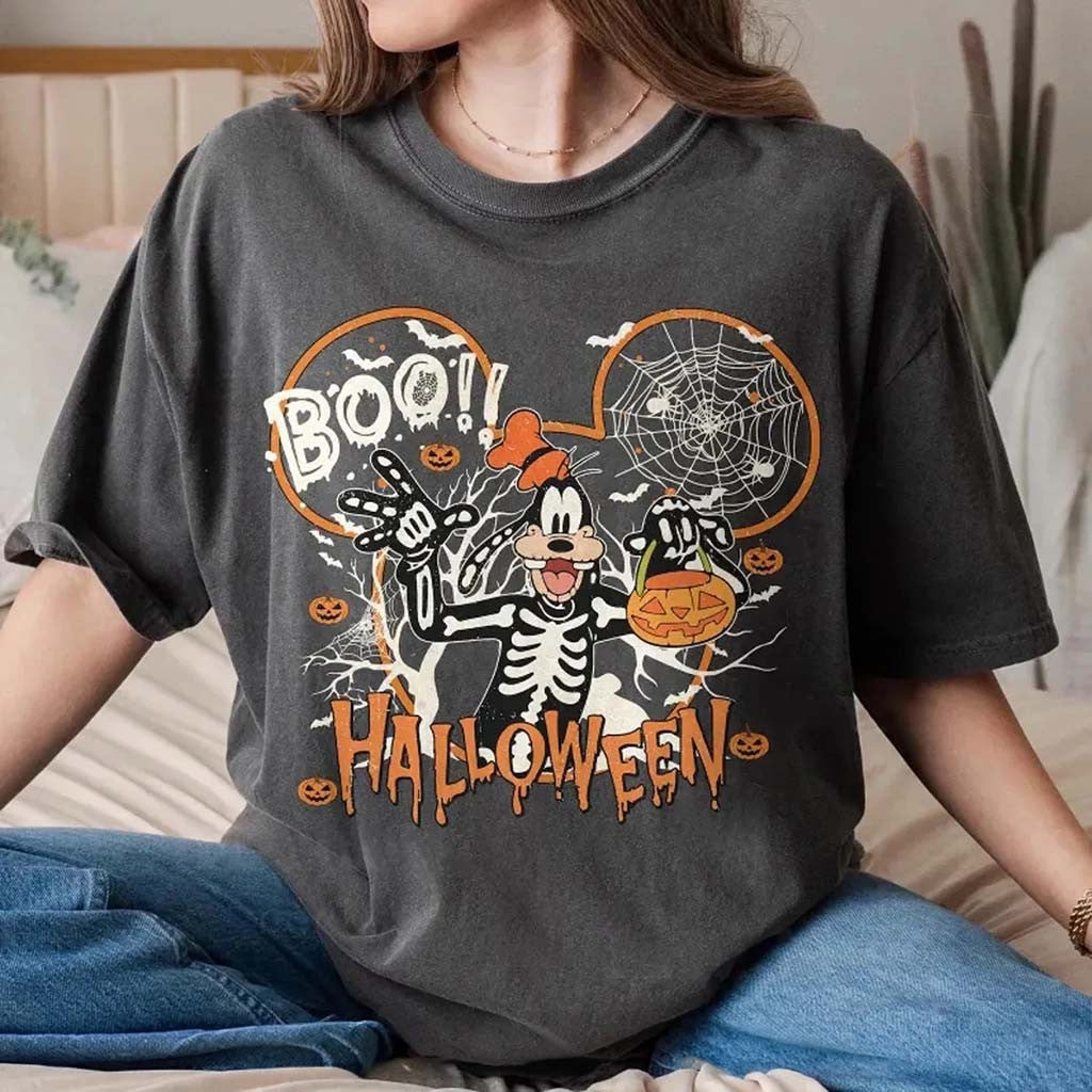 Vintage D Halloween Goofy Shirt Mickey And Friends Characters Shirt Halloween Present - Merchluma