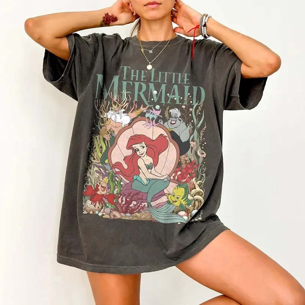 Vintage The Little Mermaid Shirt Ariel D Princess Tee Birthday Gift For Girl - Merchluma
