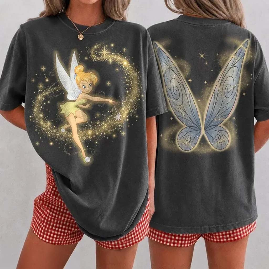 Vintage D Peter Pan Tinker Bell T-Shirt Tinkerbell Princess Shirt Present For Sisters - Merchluma