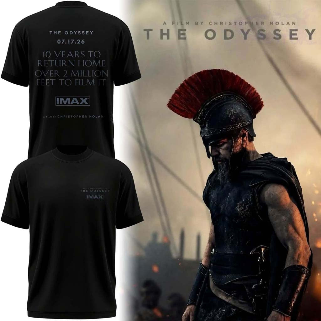 Travis Scott X The Odyssey IMAX T-Shirt 2026 The Odyssey Merch Movie Lover Gift For Him - Merchluma