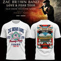 Zac Brown Band X Boston Red Sox Merch Fenway Park Love And Fear Tour White Shirt Gifts For Fans - Merchluma