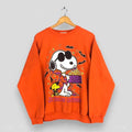 Vintage 90s Peanuts Snoopy Halloween Pumpkin Sweatshirt Cartoon Joe Trick Or Treat Sweatshirt - Merchluma