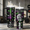 Yungblud Idols Black 40oz Tumbler Be Fookin Happy Travel Cup Yungblud Merch Gift For Fans - Merchluma