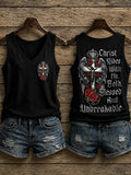Christ Rides With Me Tank Top Christian Faith Bold Blessed Clothing Birthday Ideas For Women - Merchluma