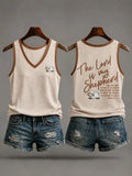 The Lord Is My Shepherd Tank Top Christian Sheep Psalm 23 Clothing Gift Ideas For Brother - Merchluma