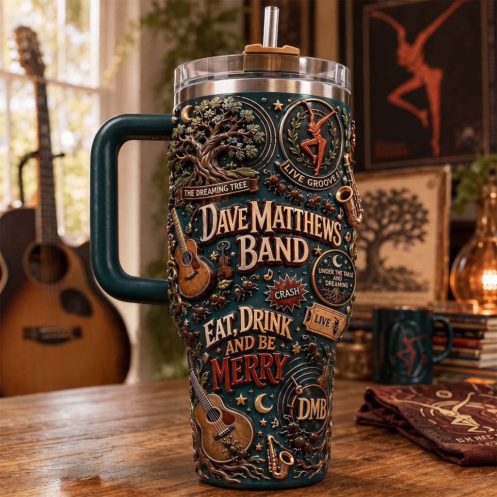 Dave Matthews Band Merch Eat Drink And Be Merry Tumbler Gifts For Music Lovers - Merchluma