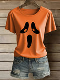 Scream Ghost Face Halloween Shirt Simple Horror Movie Costume Tee Spooky Season Gift For Fans - Merchluma