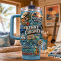 Kenny Chesney Merch No Shoes Island Time Country Soul Tumbler Gift Ideas For Music Lovers - Merchluma