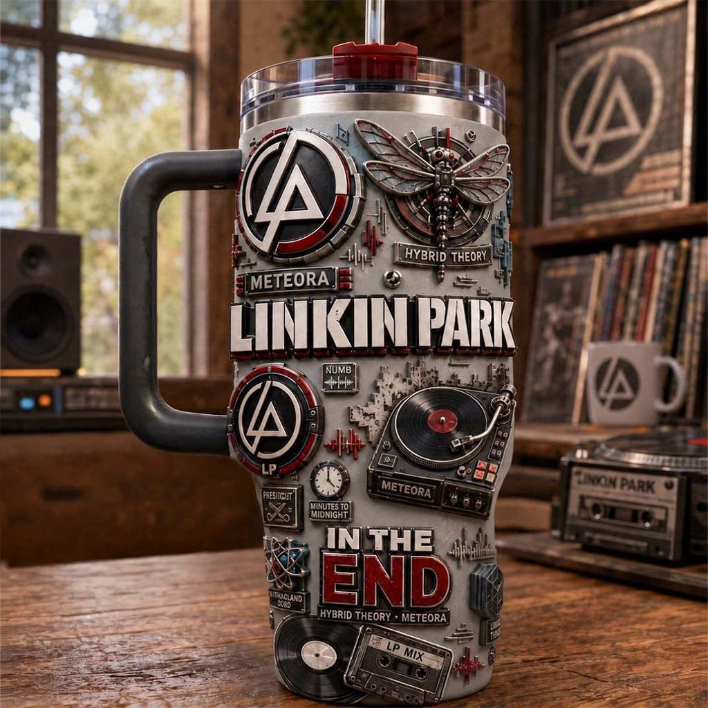 Linkin Park Merch In The End Hybrid Theory Meteora Tumbler Gift Ideas For Dad - Merchluma
