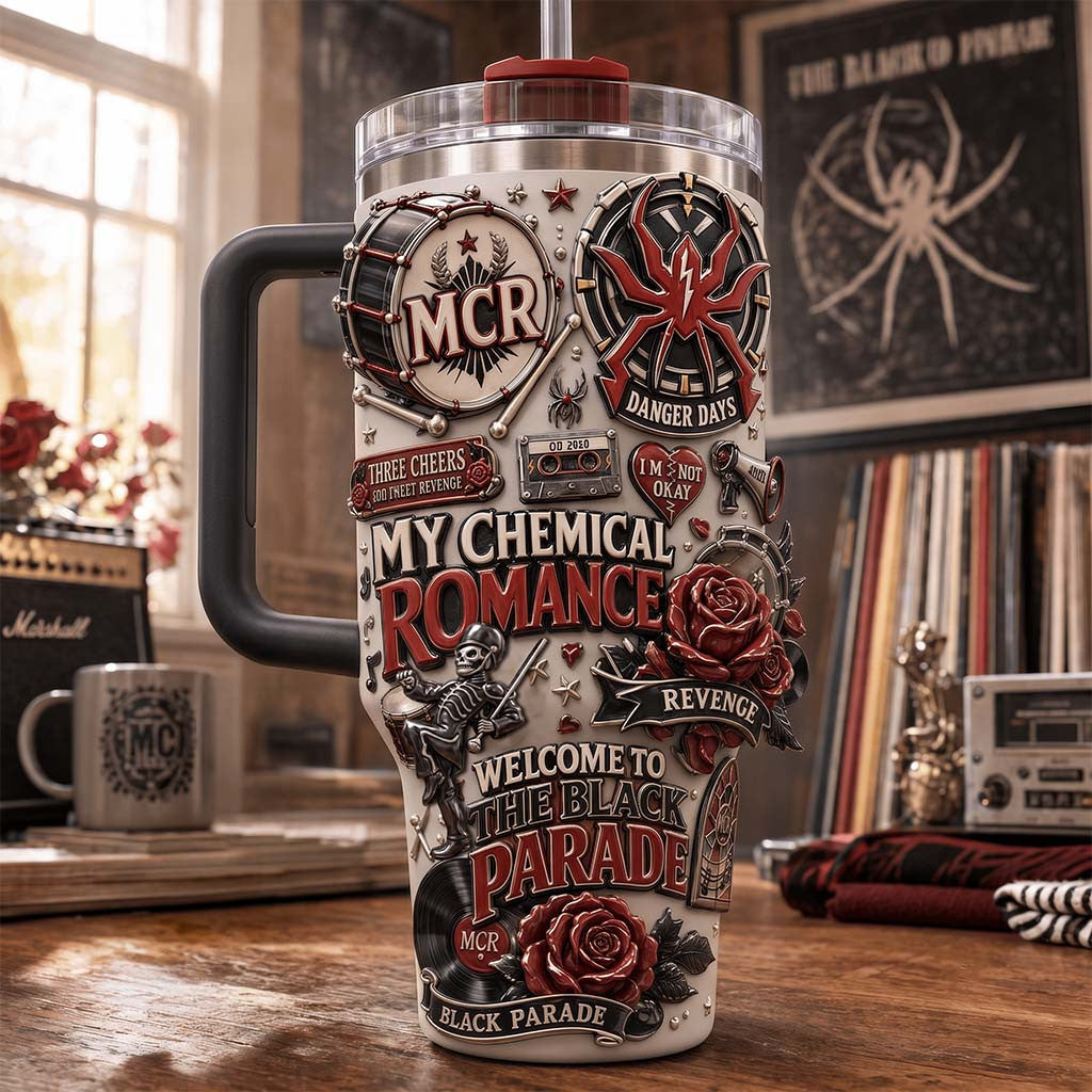 My Chemical Romance Merch Welcome To The Black Parade Tumbler Presents For Music Lovers - Merchluma
