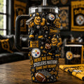 Pittsburgh Steelers Merch Here We Go Steelers Nation Game Day Ready Tumbler Gifts For Him - Merchluma
