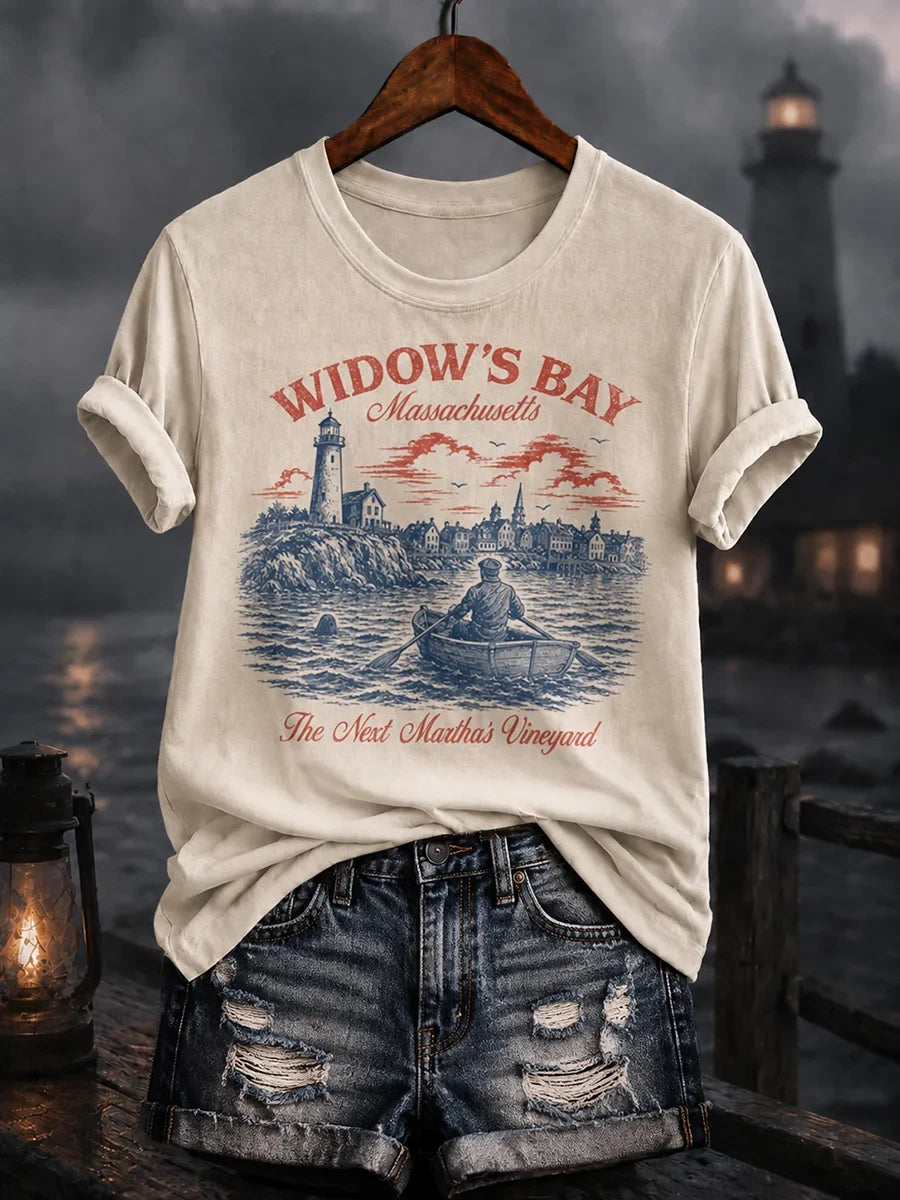 Greetings From Widow's Bay Halloween Horror T-Shirt The Next Martha's Vineyard Shirt Gift - Merchluma