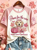Paws For The Cure Breast Cancer Awareness Dog T-Shirt Gift For Cancer Warriors - Merchluma