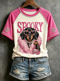 Spooky Dachshund Halloween Shirt Wiener Dog T-Shirt Fancy Halloween Gift For Women - Merchluma