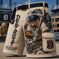 Detroit Tigers Merch Heart Hustle History Tigers Forever Shorts Birthday Gift For Him - Merchluma