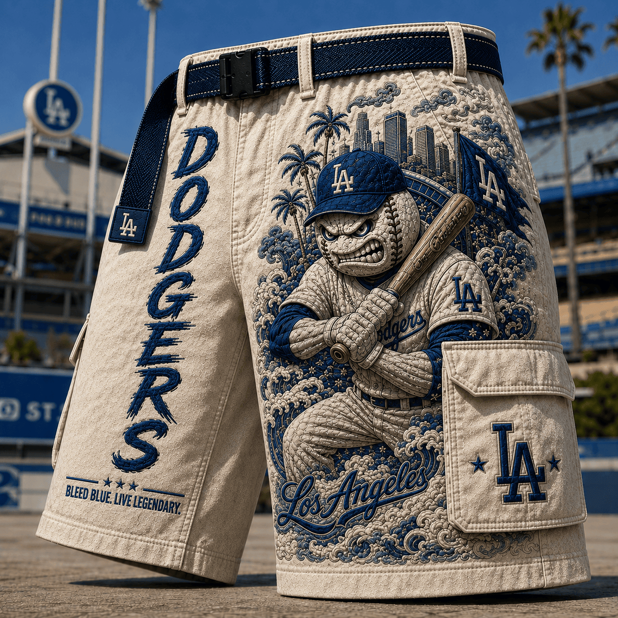 LA Dodgers Merch Bleed Blue Live Legendary Shorts Gifts For Baseball Lovers - Merchluma