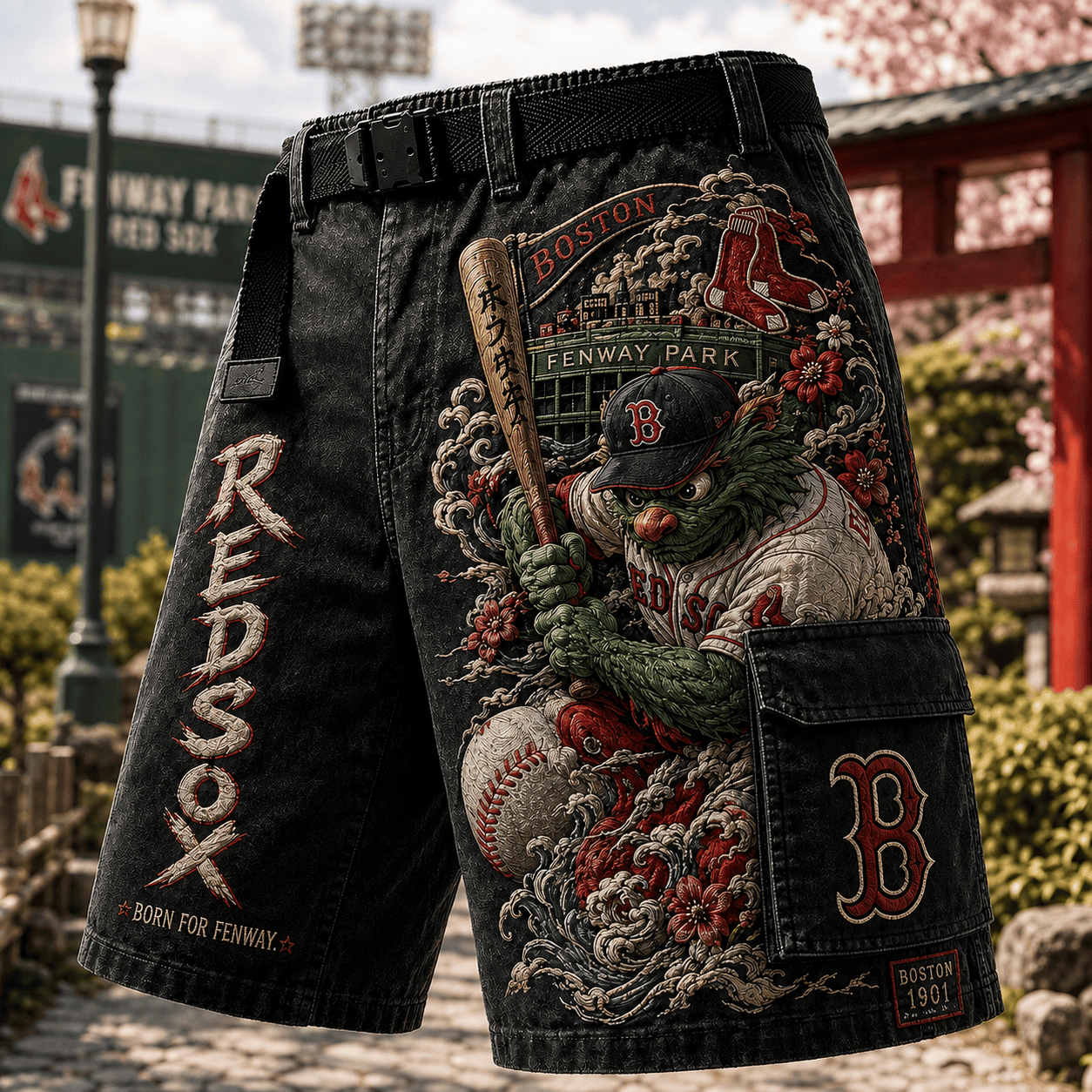 Boston Red Sox Merch Born For Fenway Shorts Gifts For Baseball Fans - Merchluma