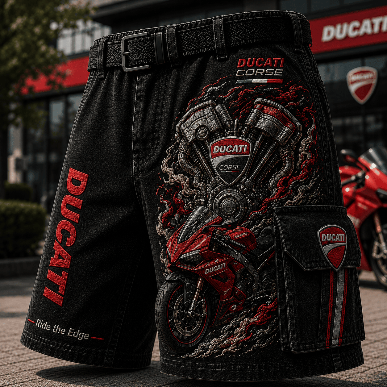 Ducati Corse Merch Ride The Edge Shorts Birthday Gift For Husband - Merchluma