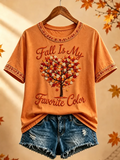 Fall Is My Favorite Color T-Shirt Cute Autumn Outfits Useful Gift For Women - Merchluma