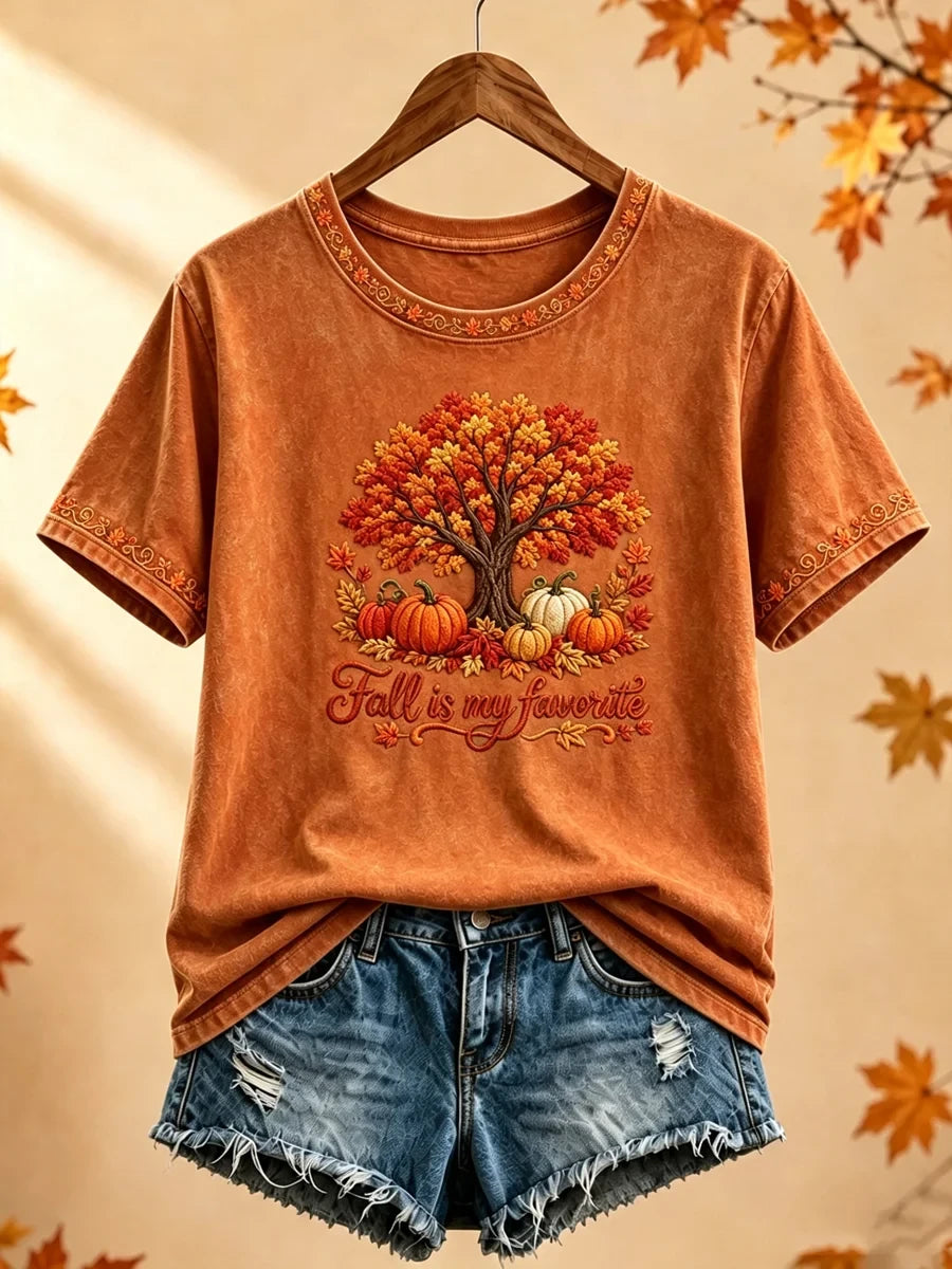 Fall Is My Favorite T-Shirt 2026 Autumn Colours Clothes Birthday Gift Ideas For Her - Merchluma