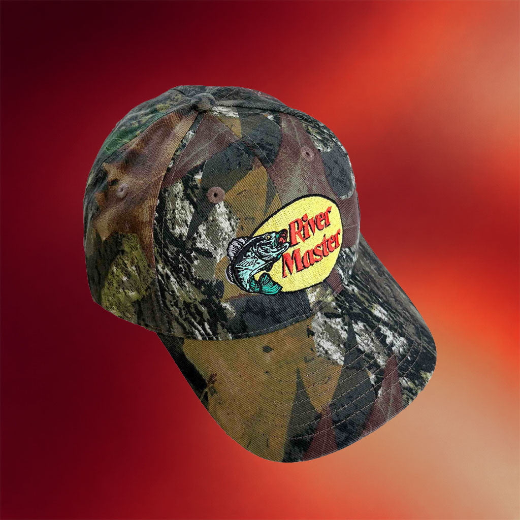 100 Percent Electronica Merch River Master Embroidered Camo Hat Birthday Ideas For Dad - Merchluma