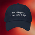 The Spanglish Society Merch Embroidered I'm Bilingual I Can Haha And Jaja Hat Gifts For Dudes - Merchluma
