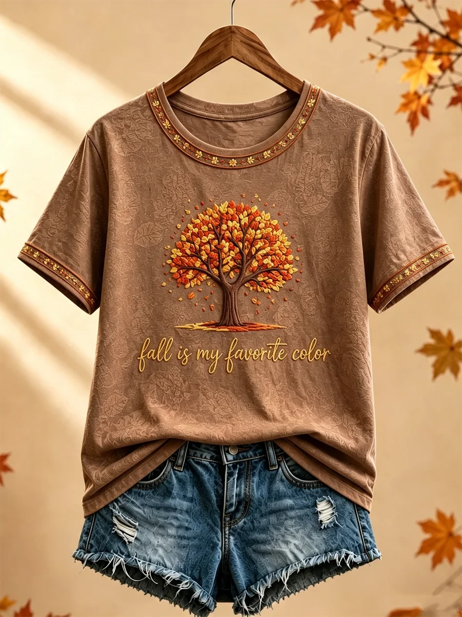 Fall Is My Favorite Color T-Shirt Cute Autumn Clothes Gift Ideas For Girlfriend - Merchluma