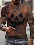 Pumpkin Face Art T-Shirt Jack O Lantern Halloween Shirt Best Gift For Men - Merchluma