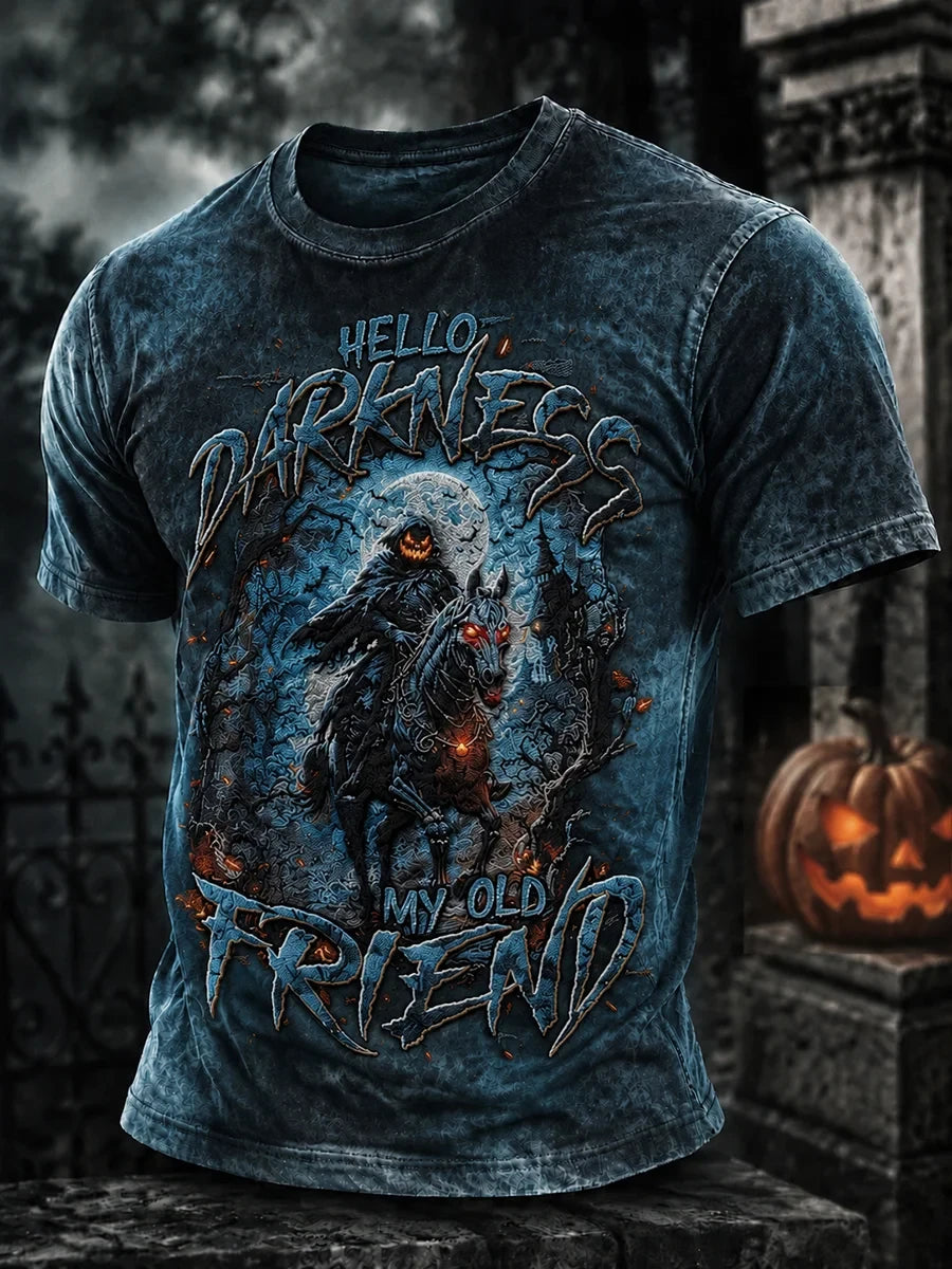 Hello Darkness My Old Friend T-Shirt Shadow Rider Shirt Best Halloween Gifts - Merchluma