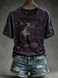 Hello Darkness My Old Friend T-Shirt Witch Outfit For Women Best Halloween Gifts - Merchluma