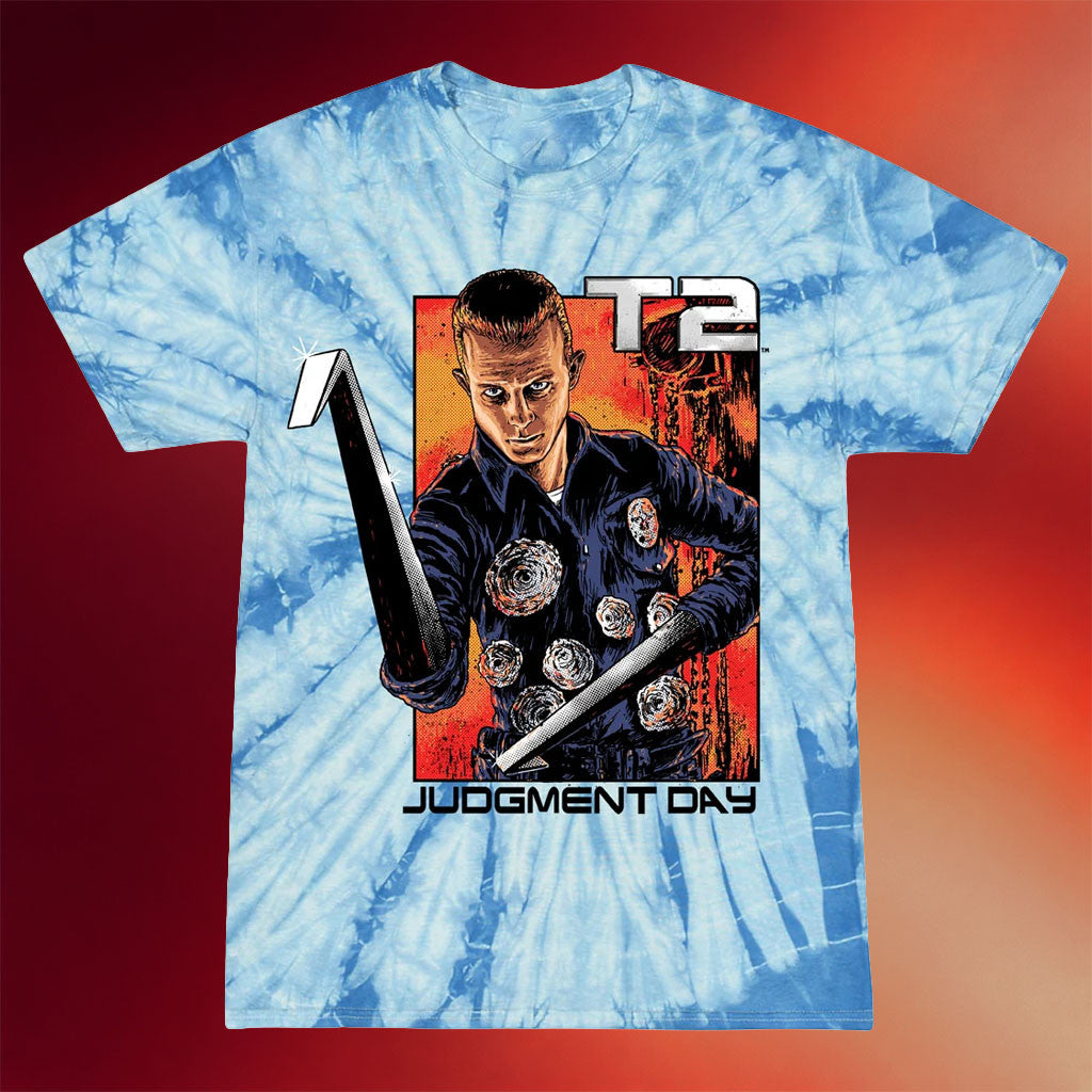 Cavitycolors Merch 2026 T2 T 1000 Tie Dye T-Shirt T2 Judgment Day Merch Gift For Movie Fans - Merchluma