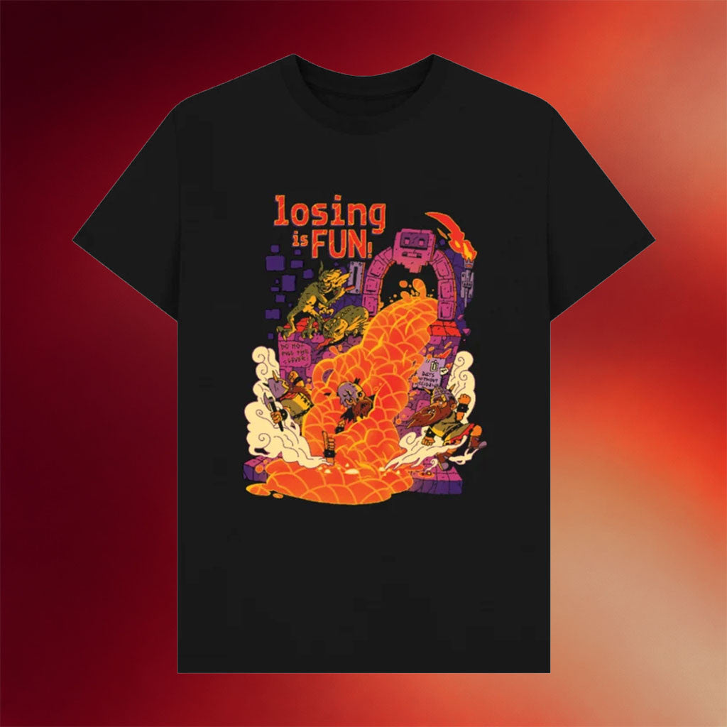 Mighty Merch 2026 Dwarf Fortress Losing Is Fun T-Shirt Black Unique Gift For Boyfriend - Merchluma