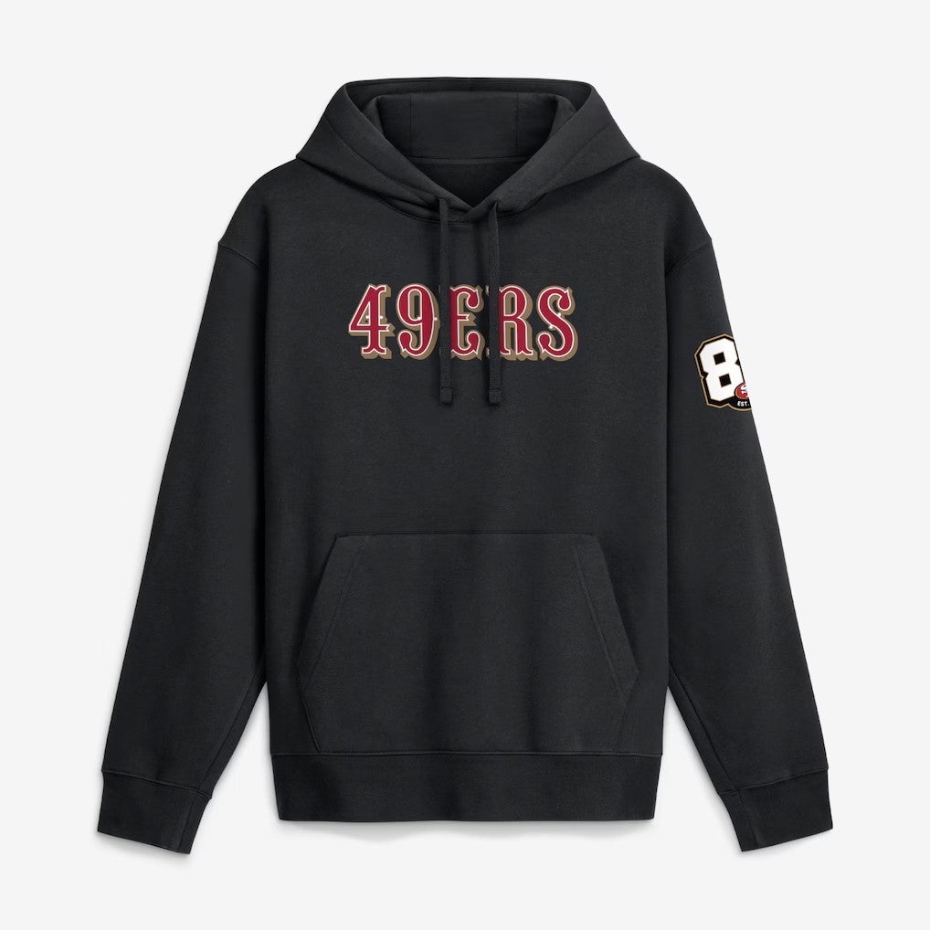San Francisco 49ers Merch 2026 SF 49ers 80th Anniversary Goal Line Club Hoodie Black Fan Merch - Merchluma