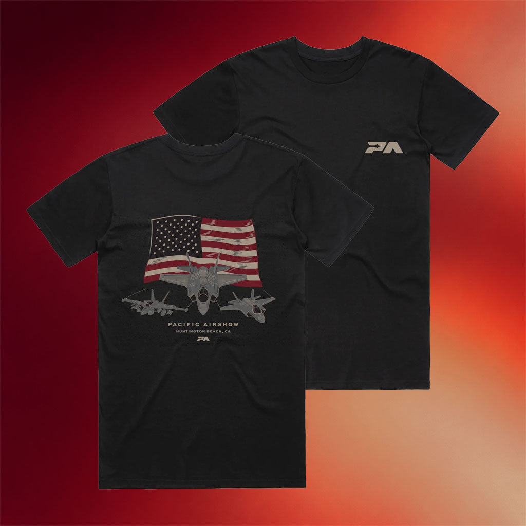 Pacific Airshow Merch 2026 Patriots T-Shirt USA Flag Shirt Best Gift For Stepdad - Merchluma