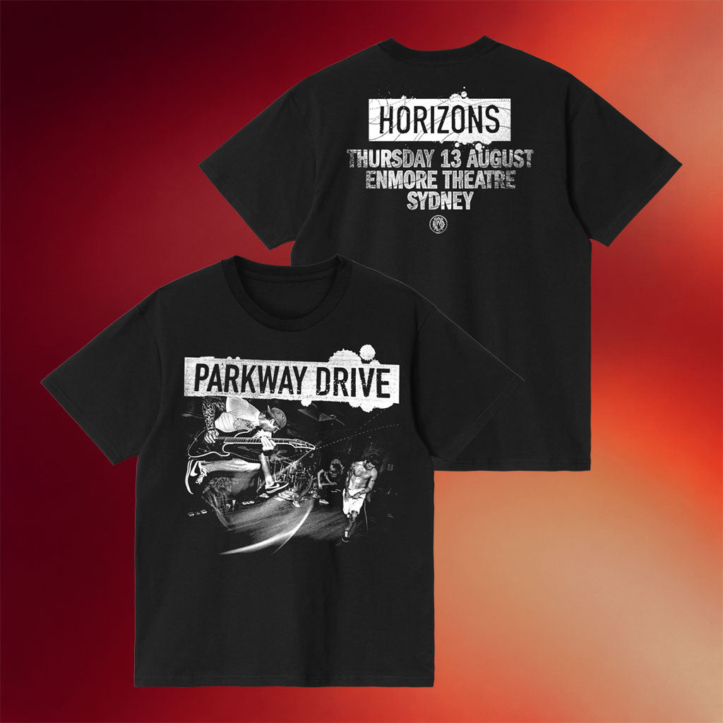 Parkway Drive Rock Merch 2026 Sydney Horizons AUG 13 T-Shirt Black Gift For Band Fans - Merchluma
