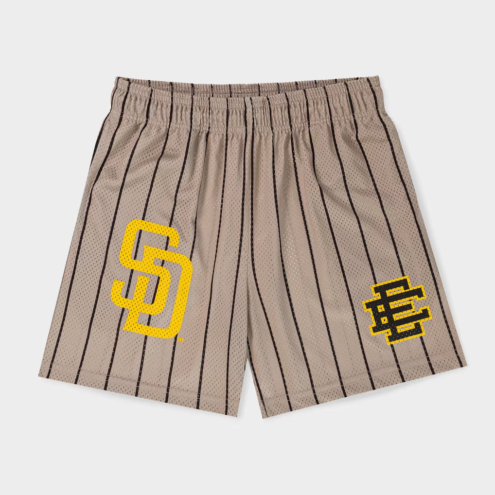 San Diego Padres Merch 2026 SD Padres Eric Emanuel Mesh Shorts Sand Gifts For Baseball Lovers - Merchluma
