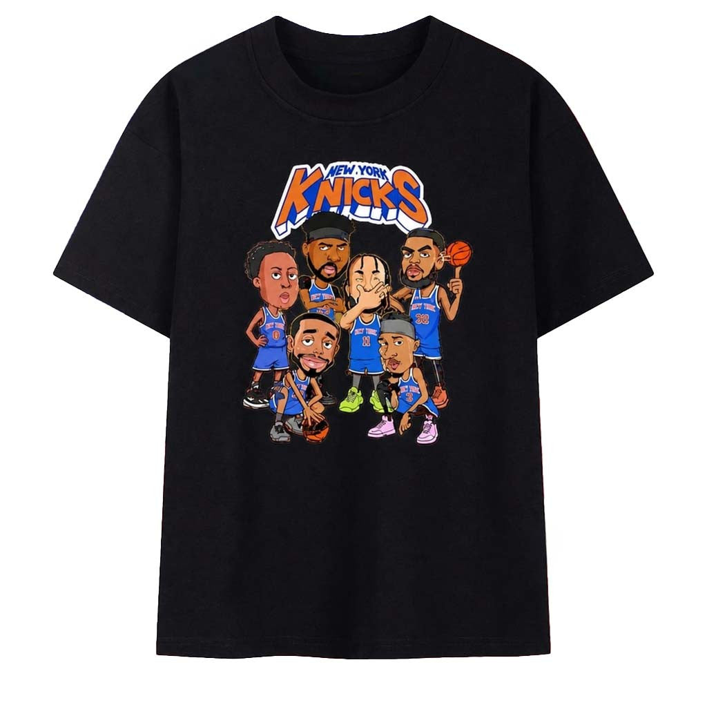 New York Knicks Playoff Players Caricature Cartoon T-Shirt NY Knicks Merch Basketball Fans Gift - Merchluma